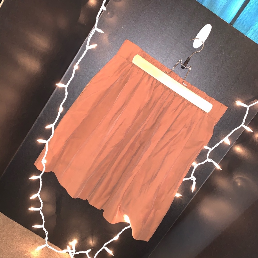 Brown knee-length skirt